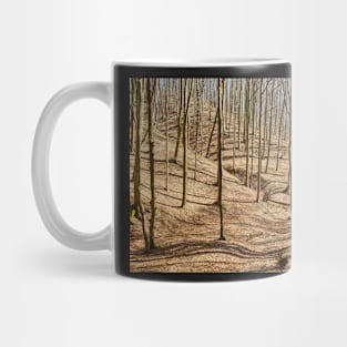 Landscape with beech forest on springtime Mug